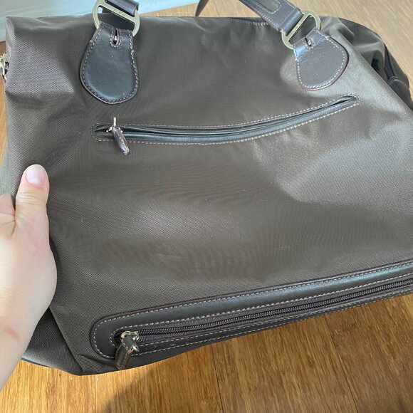 TUMI  Brown Nylon and Leather Tote Travel Carry-On Bag - Picture 7 of 16